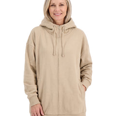 Nadine Women's Oversized Full-Zip Hoodie in Khaki