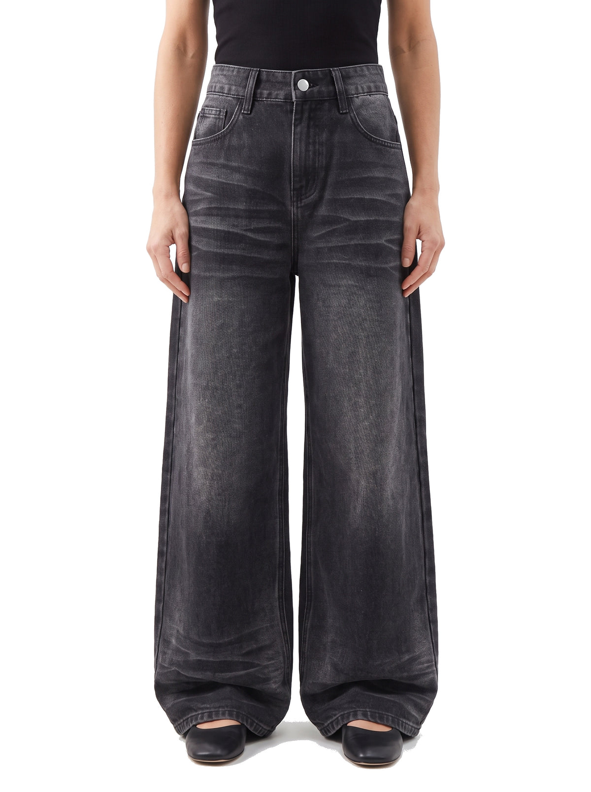 Lydia-Renata | Women's Baggy Wide-Leg Denim Palazzo Pants