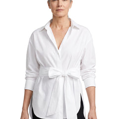 Adele-Agnes Women's Tie-Front Wrap Blouse