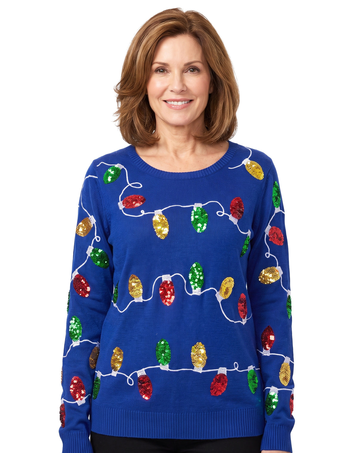 Helena-Lucille Women's Dual-Holiday Crew Neck Sweater