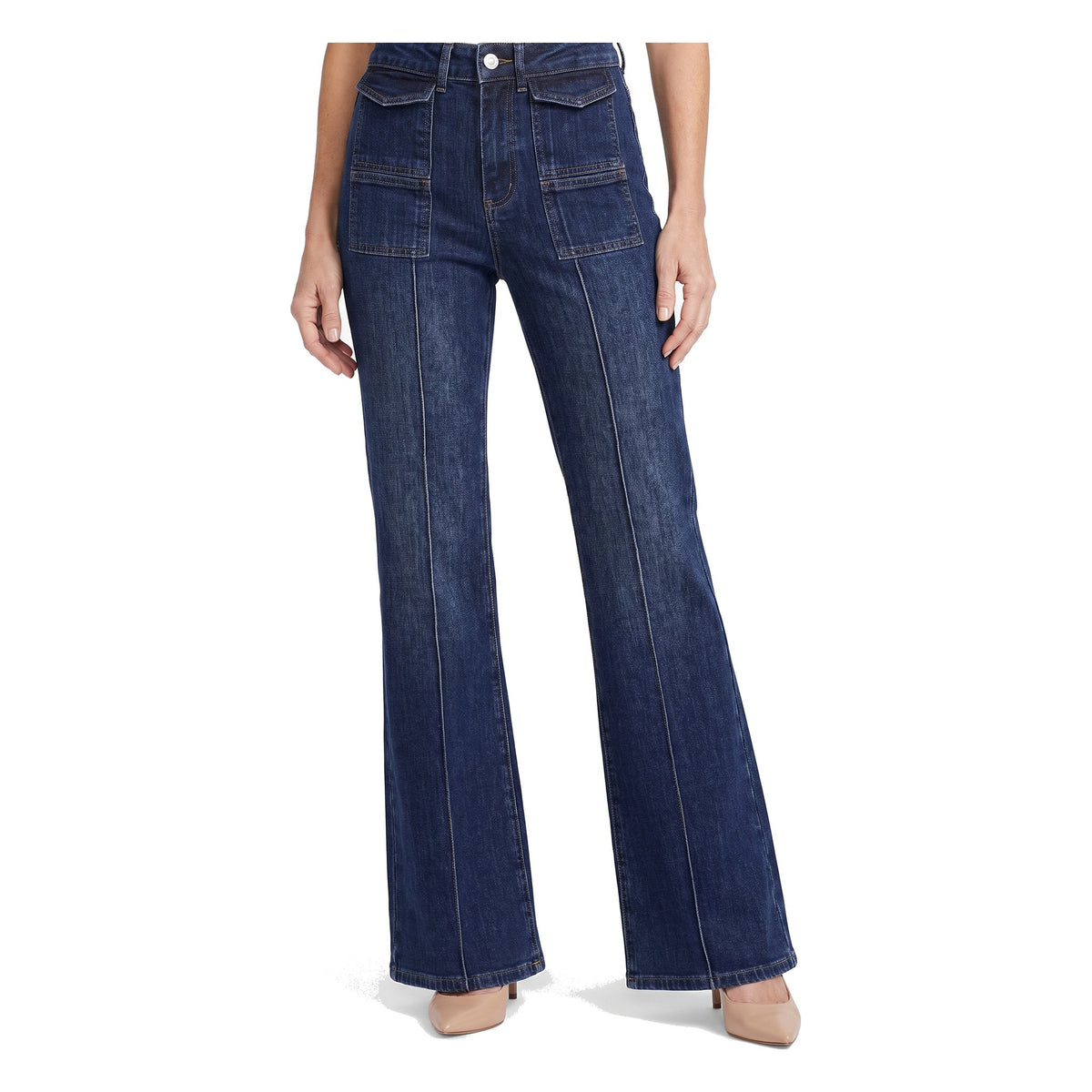 Harriet-Iris Women's High-Waist Wide-Leg Jeans