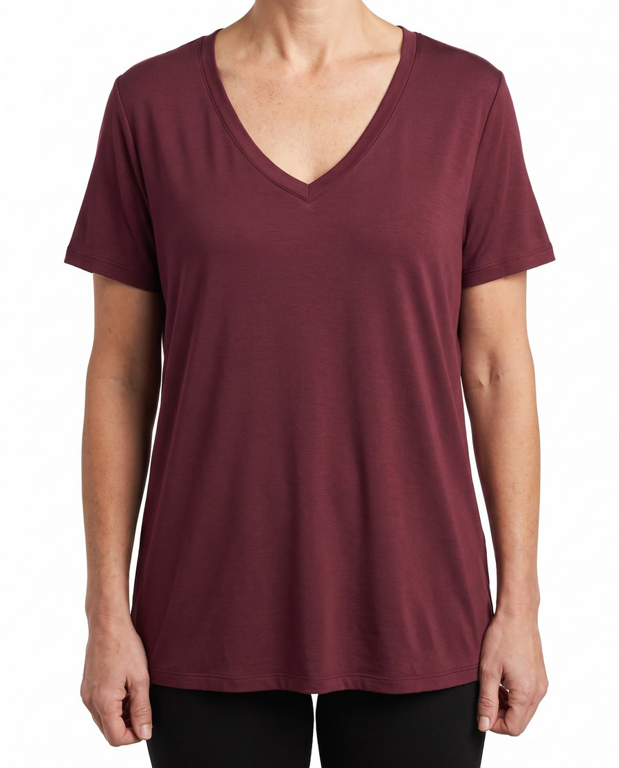 Alma-Delia | Women's Loose-Fit V-Neck Tee