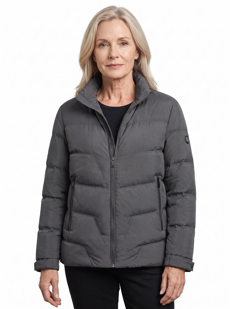 Lavinia-Henrietta Women's Quilted Puffer Jacket worn by a model