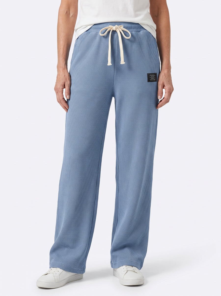 Ophelia-Stella Women's Relaxed Wide-Leg Drawstring Pants