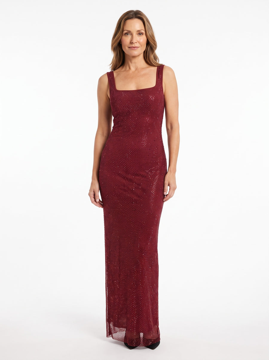 Opal | Women's Low-Back Sequin Maxi Dress