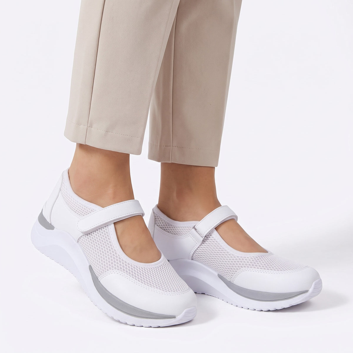 Juliet-Dorothea Women's Mary Jane Mesh Sneakers