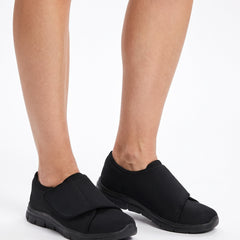 Elsa-Madeline Women's Wide Fit Walking Shoes worn on feet