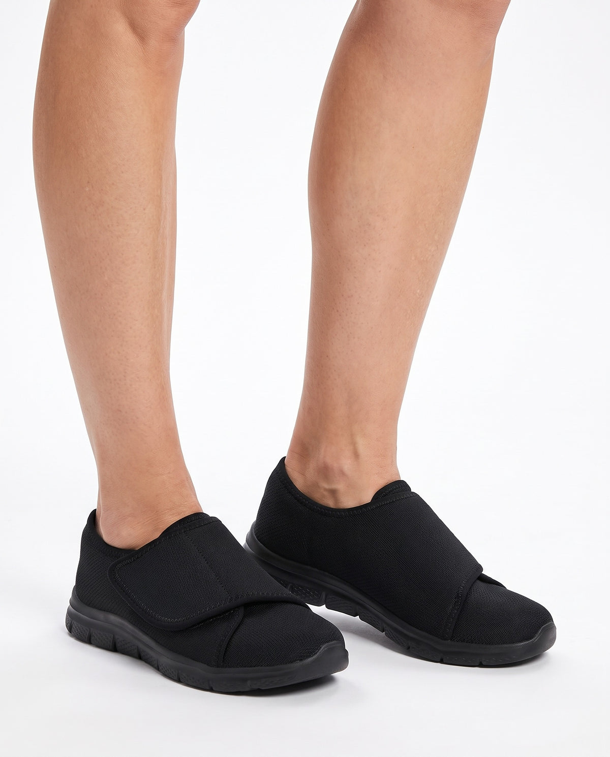 Elsa-Madeline Women's Wide Fit Walking Shoes worn on feet