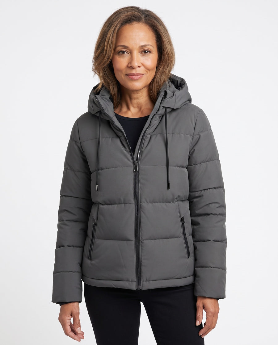 Women's Hooded Quilted Puffer Jacket