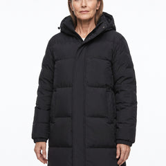 Priscilla Women's Oversized Hooded Puffer Coat worn by model