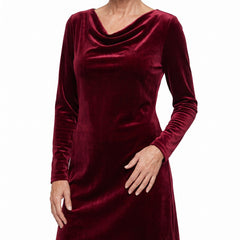 Annelise Women's Velvet Cowl Neck Mini Dress hero