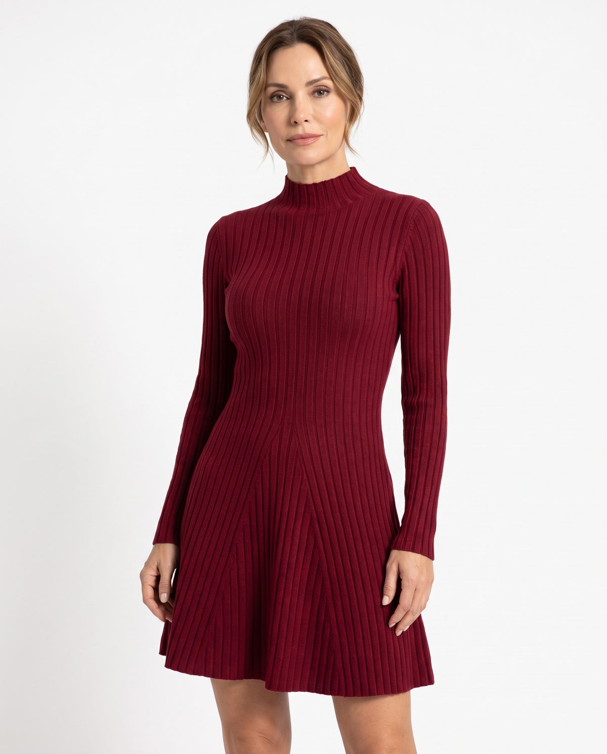 Margot Women's Ribbed High-Neck Mini Dress