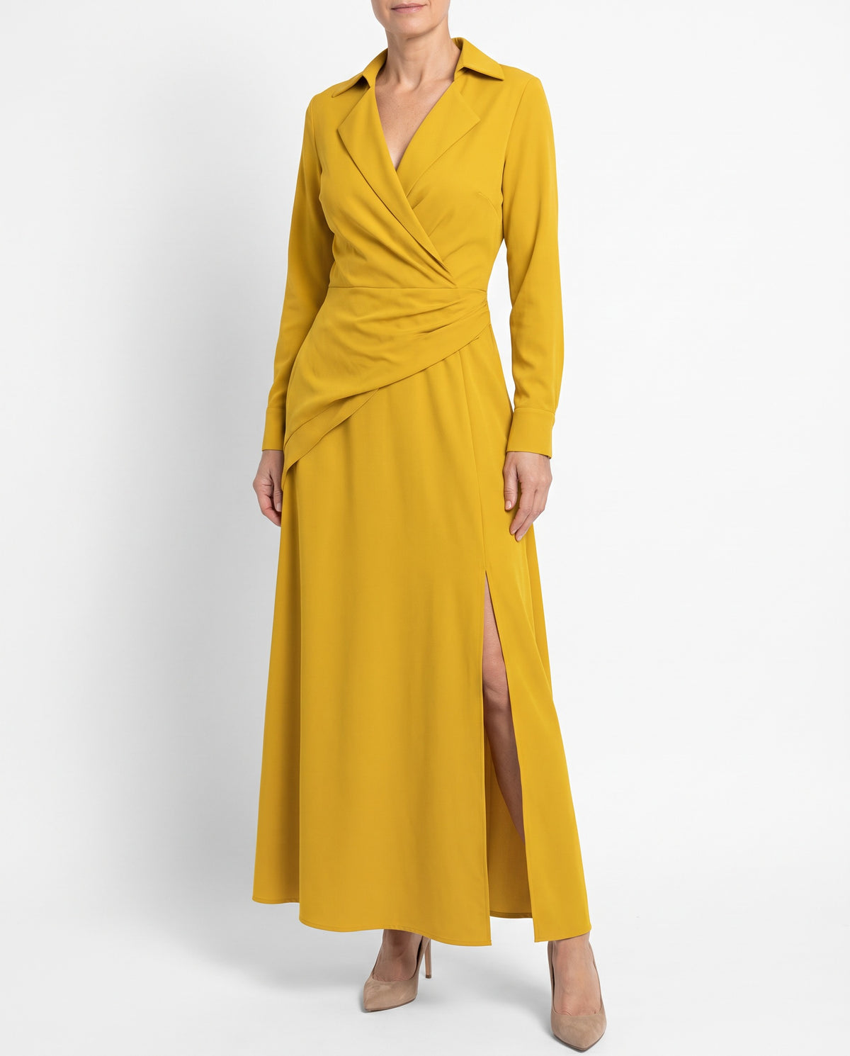 Patricia Women's Wrap Maxi Dress with Side Slit hero image