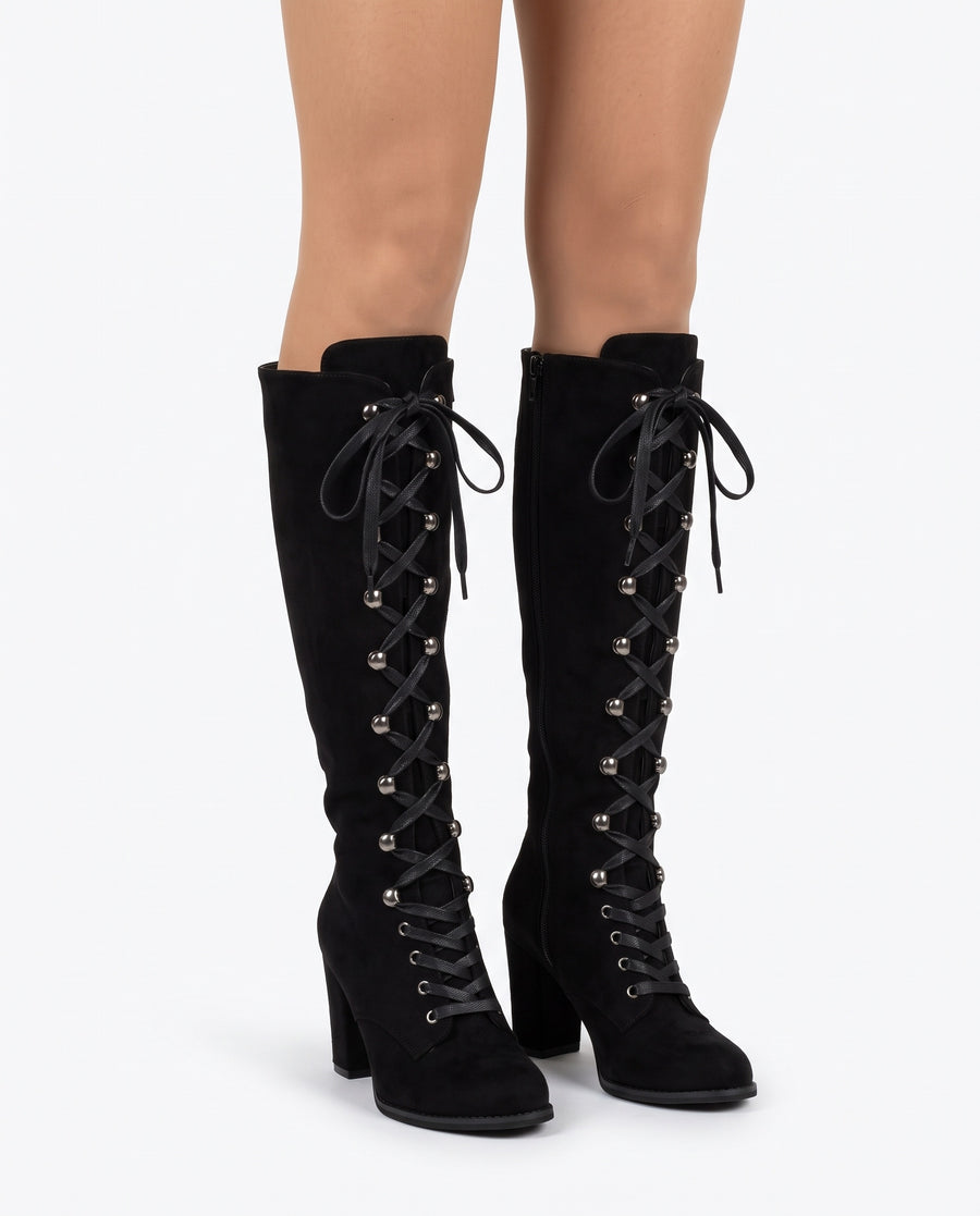 Colette Women's Lace-Up Knee-High Boots