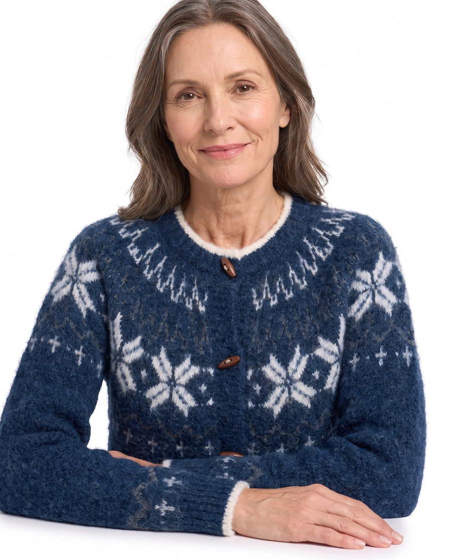 Zelda Women's Fair Isle Button-Front Cardigan