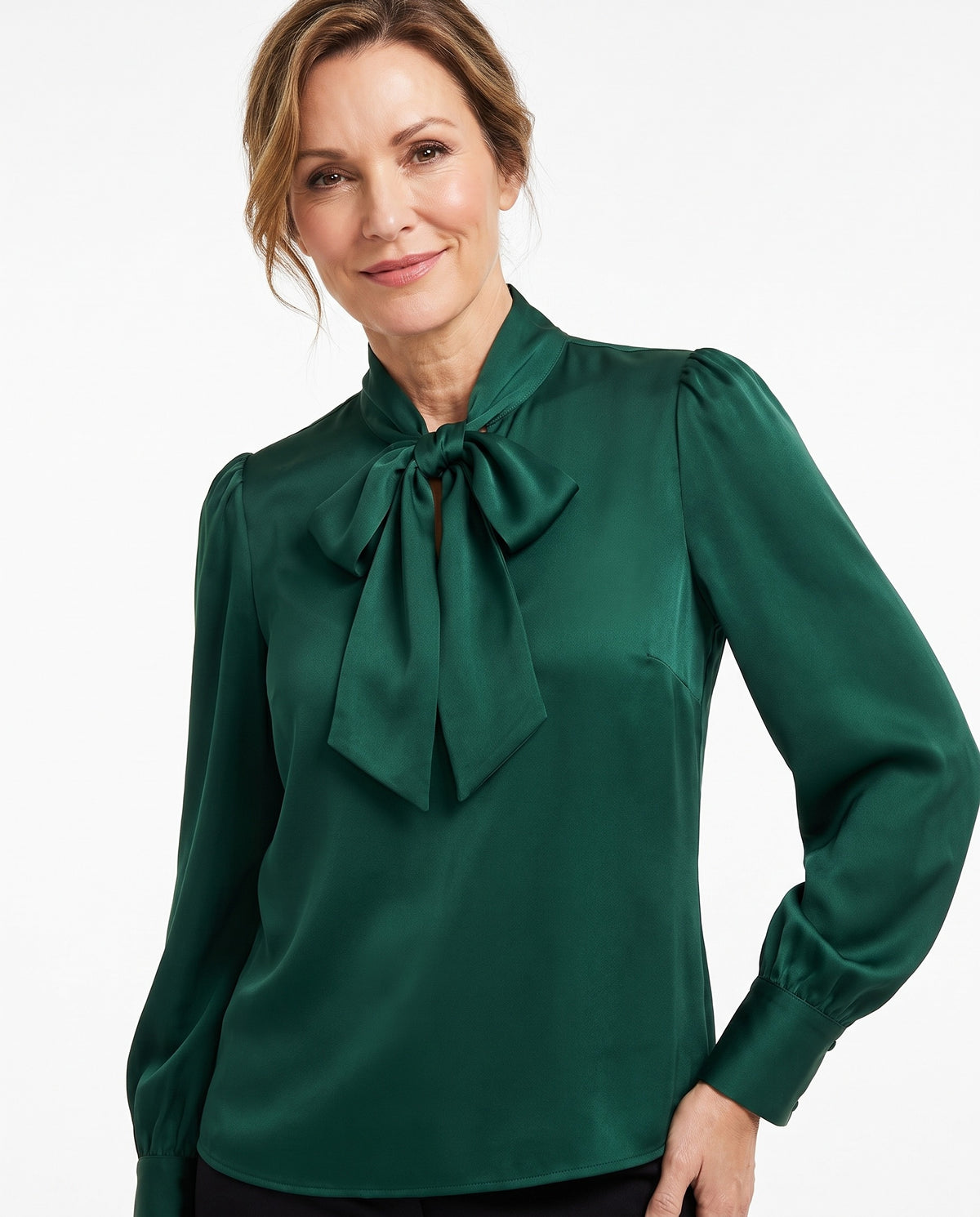 Tamara Women's Satin-Feel Tie-Neck Blouse hero