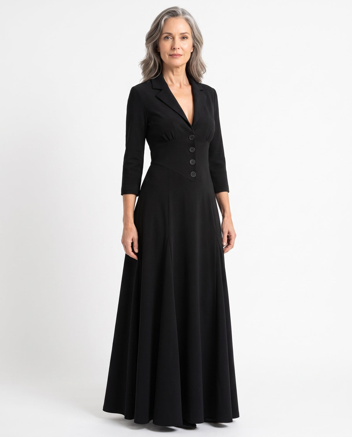 Petra Womens V-Neck A-Line Maxi Dress hero image