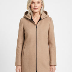 Judith Women's Hooded Longline Full-Zip Coat