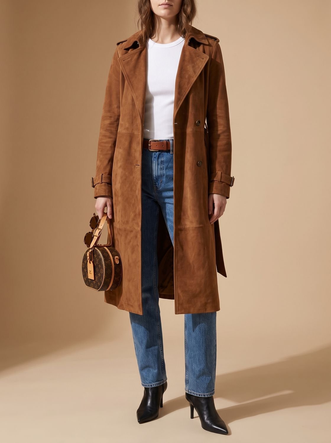 Zelda-Virginia | Women's Belted Lapel Long Trench Coat