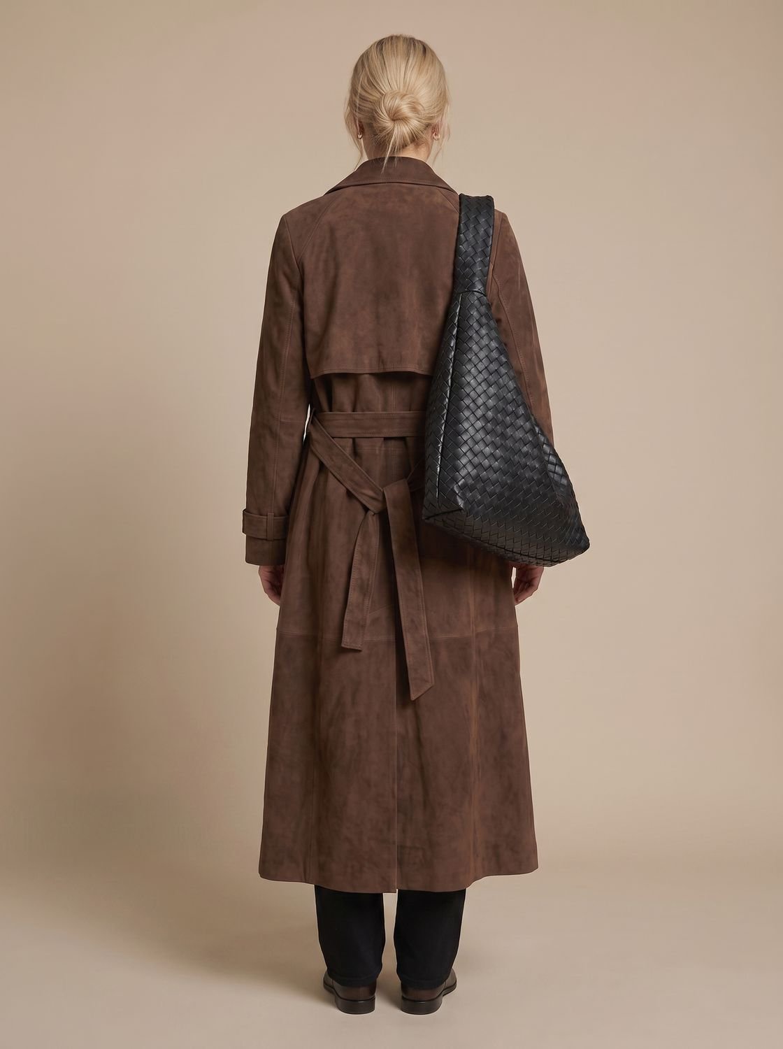 Zelda-Virginia | Women's Belted Lapel Long Trench Coat