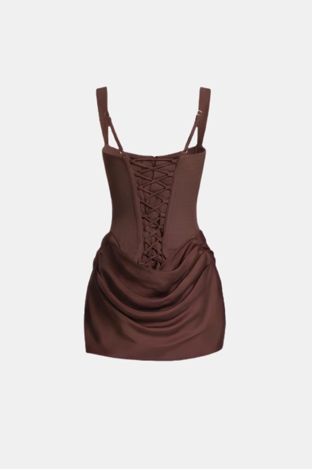 Hazel | Women's Boned Bodice Cowl Mini Dress