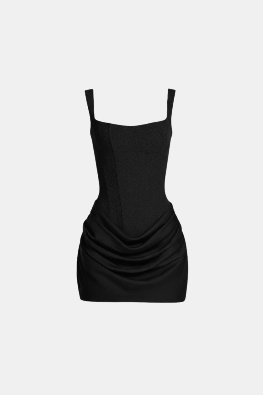Hazel | Women's Boned Bodice Cowl Mini Dress