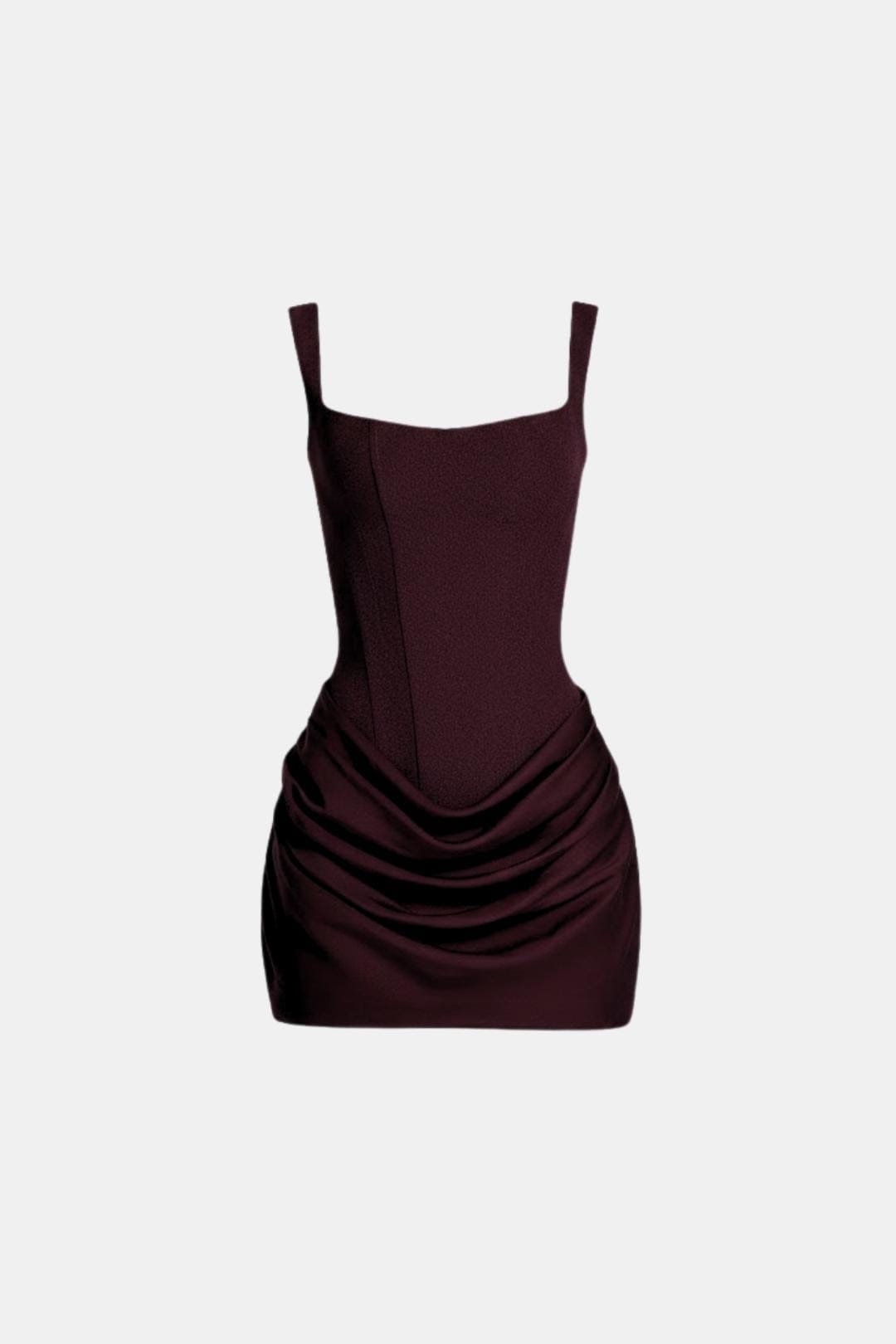Hazel | Women's Boned Bodice Cowl Mini Dress