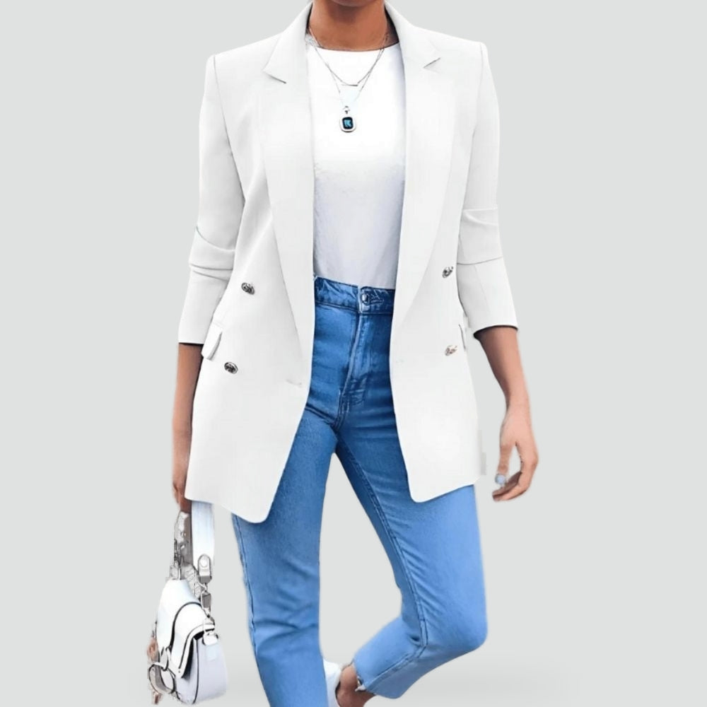 Vera-Josephine | Women's Button-Front Blazer with Notch Lapel