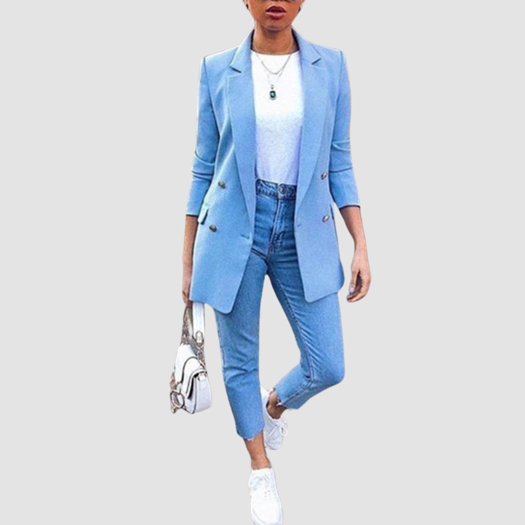 Vera-Josephine | Women's Button-Front Blazer with Notch Lapel