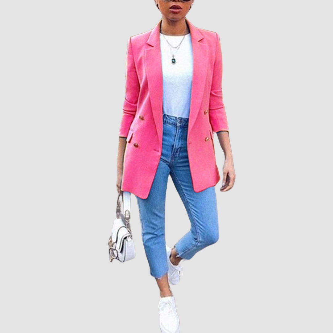Vera-Josephine | Women's Button-Front Blazer with Notch Lapel