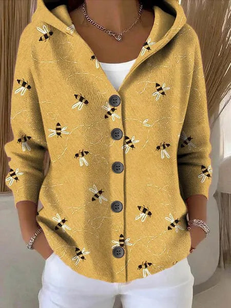 Clara | Women's Button-Front Hooded Sweater