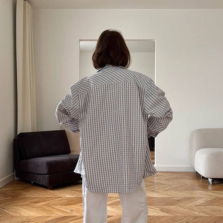 Nella-Madeline | Women's Checked Oversized Shirt