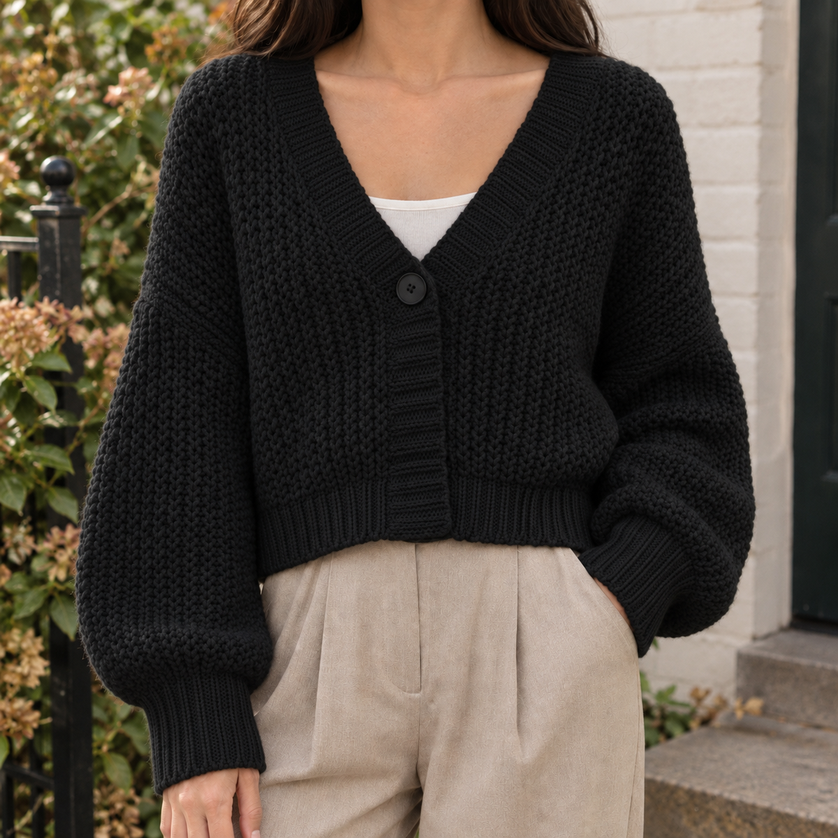 Hazel | Women's Chunky V-Neck Cardigan