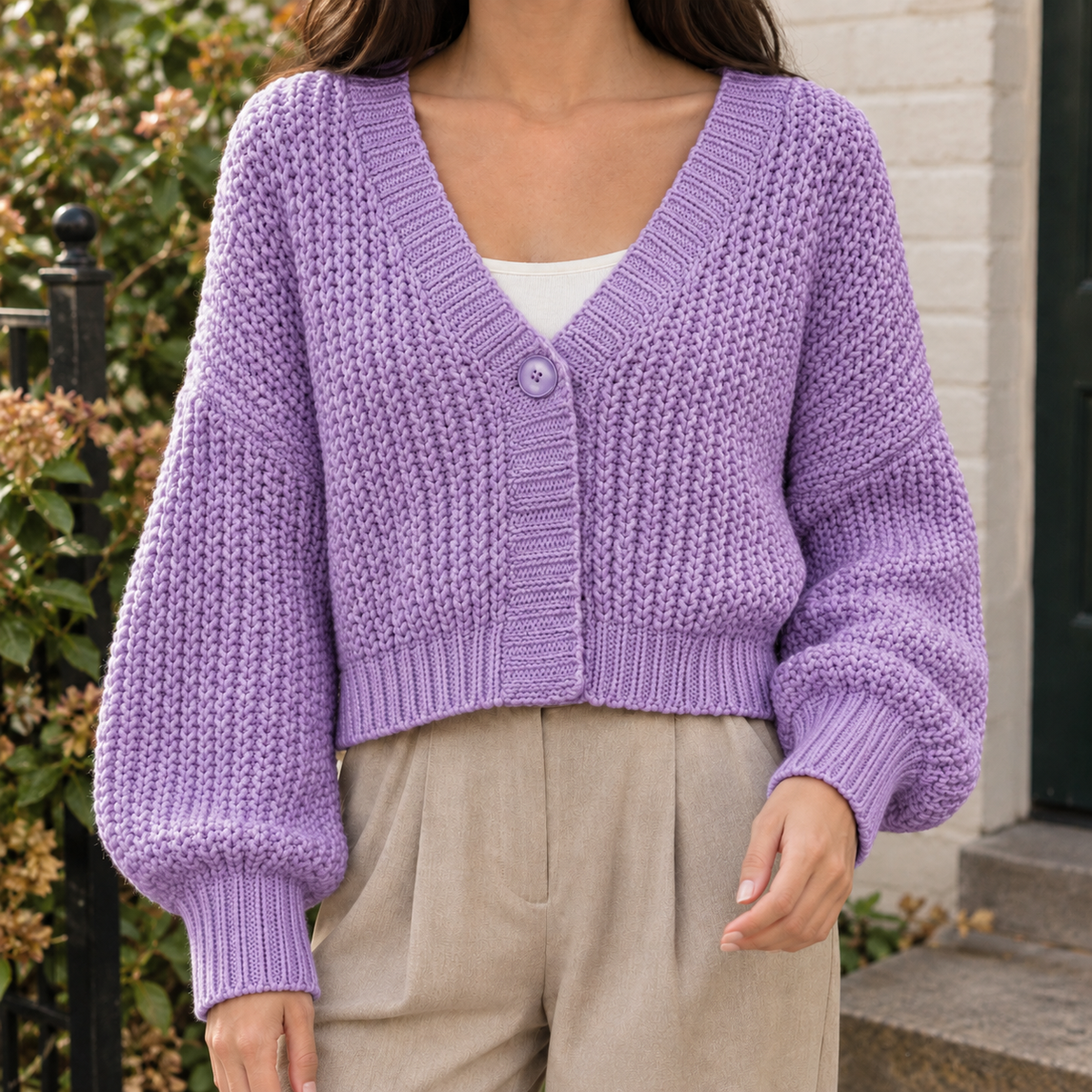Hazel | Women's Chunky V-Neck Cardigan