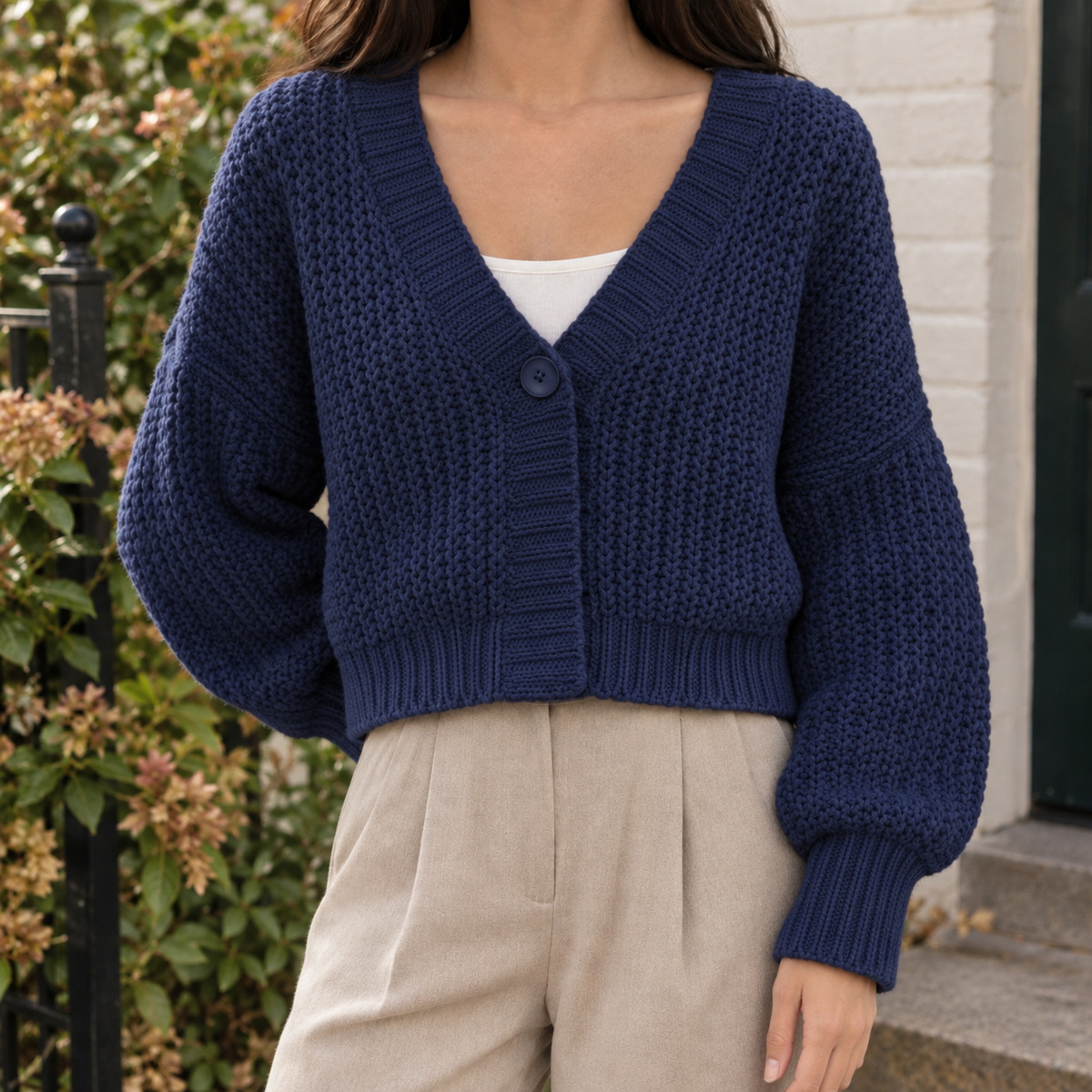 Hazel | Women's Chunky V-Neck Cardigan