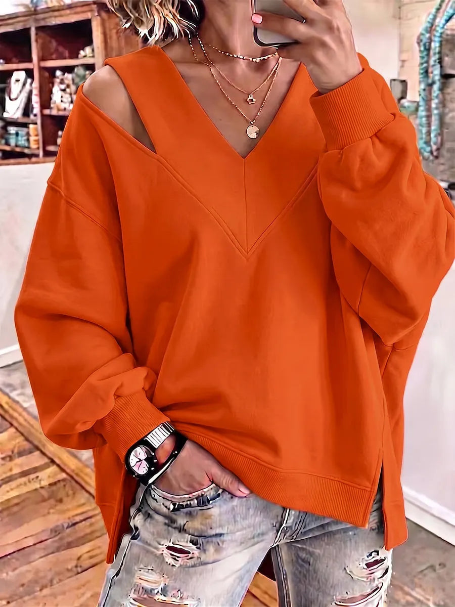 Georgia-Camilla | Women's Cold Shoulder Knit Pullover