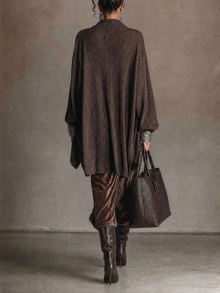 Regina-Isabelle | Women's Collar Blouse & Velvet Midi Skirt Set