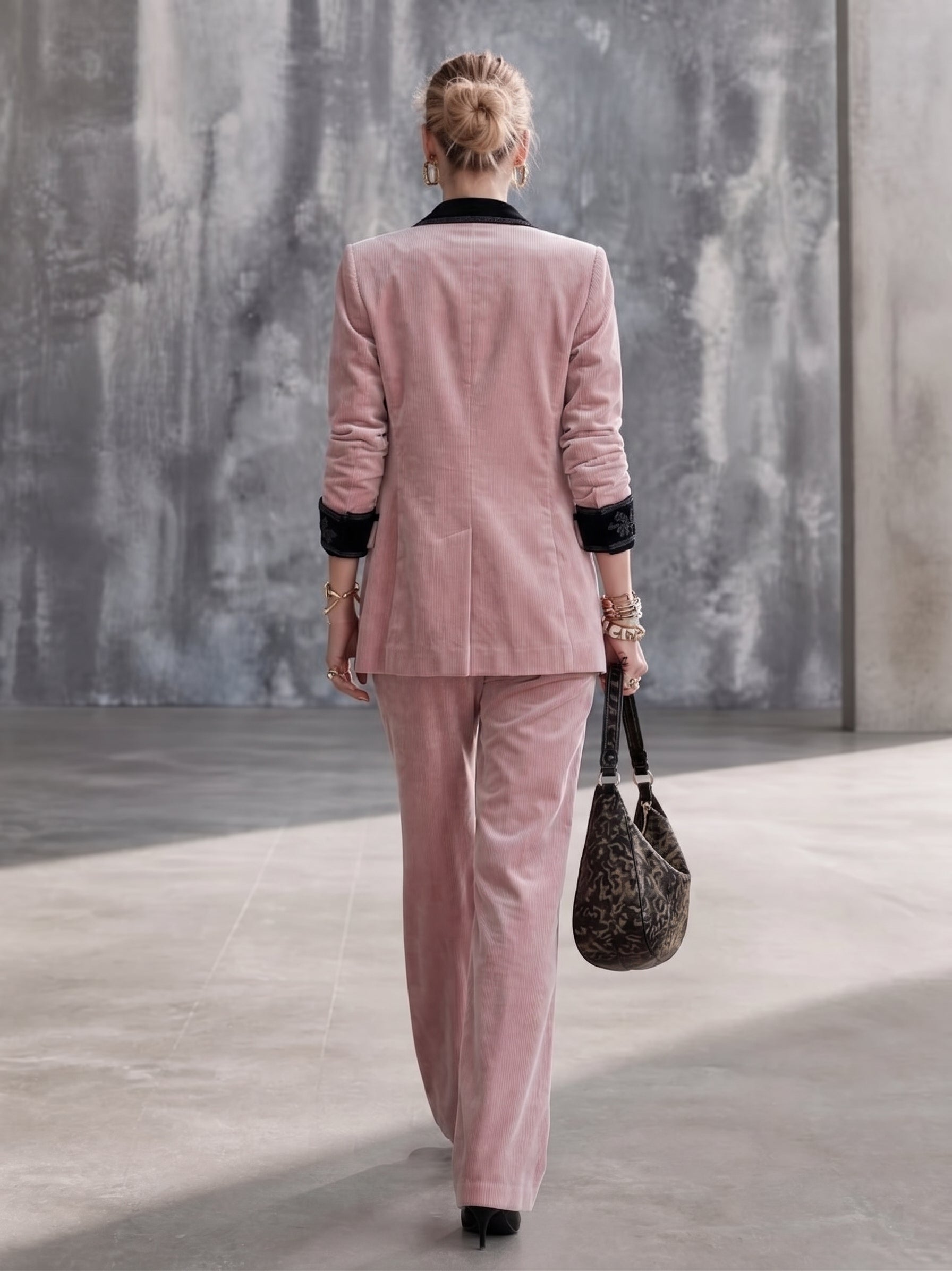 Dorothea | Women's Corduroy Blazer, Cami & Wide-Leg Trouser Set