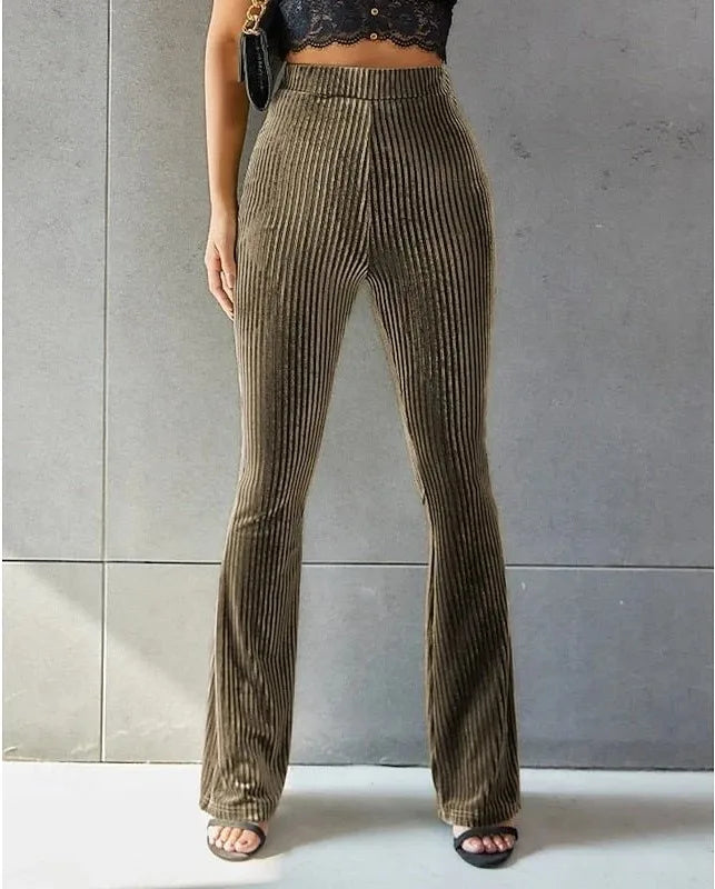 Celeste | Women's Corduroy High-Waist Flare Pants