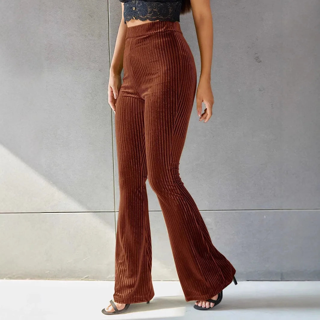 Celeste | Women's Corduroy High-Waist Flare Pants