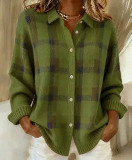 Verna-Leonora | Women's Cozy Knit Button-Front Cardigan