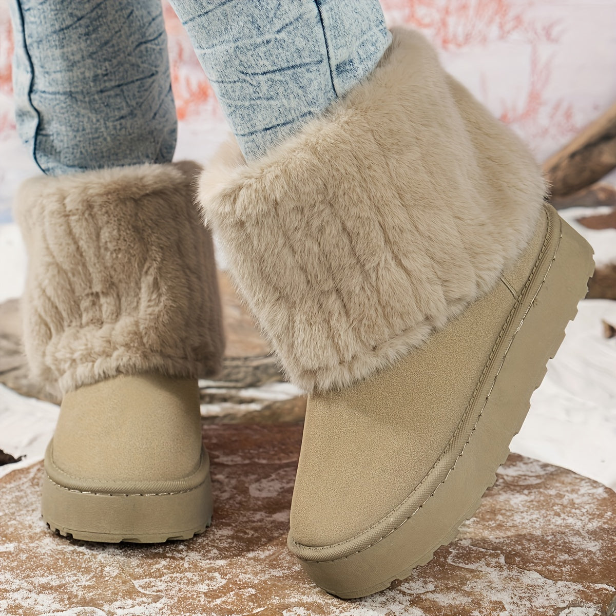 Lydia-Regina | Women's Cozy Platform Ankle Boots