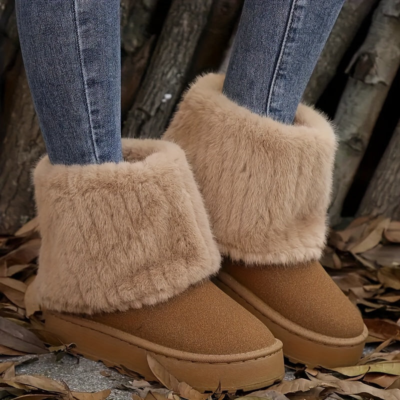 Lydia-Regina | Women's Cozy Platform Ankle Boots