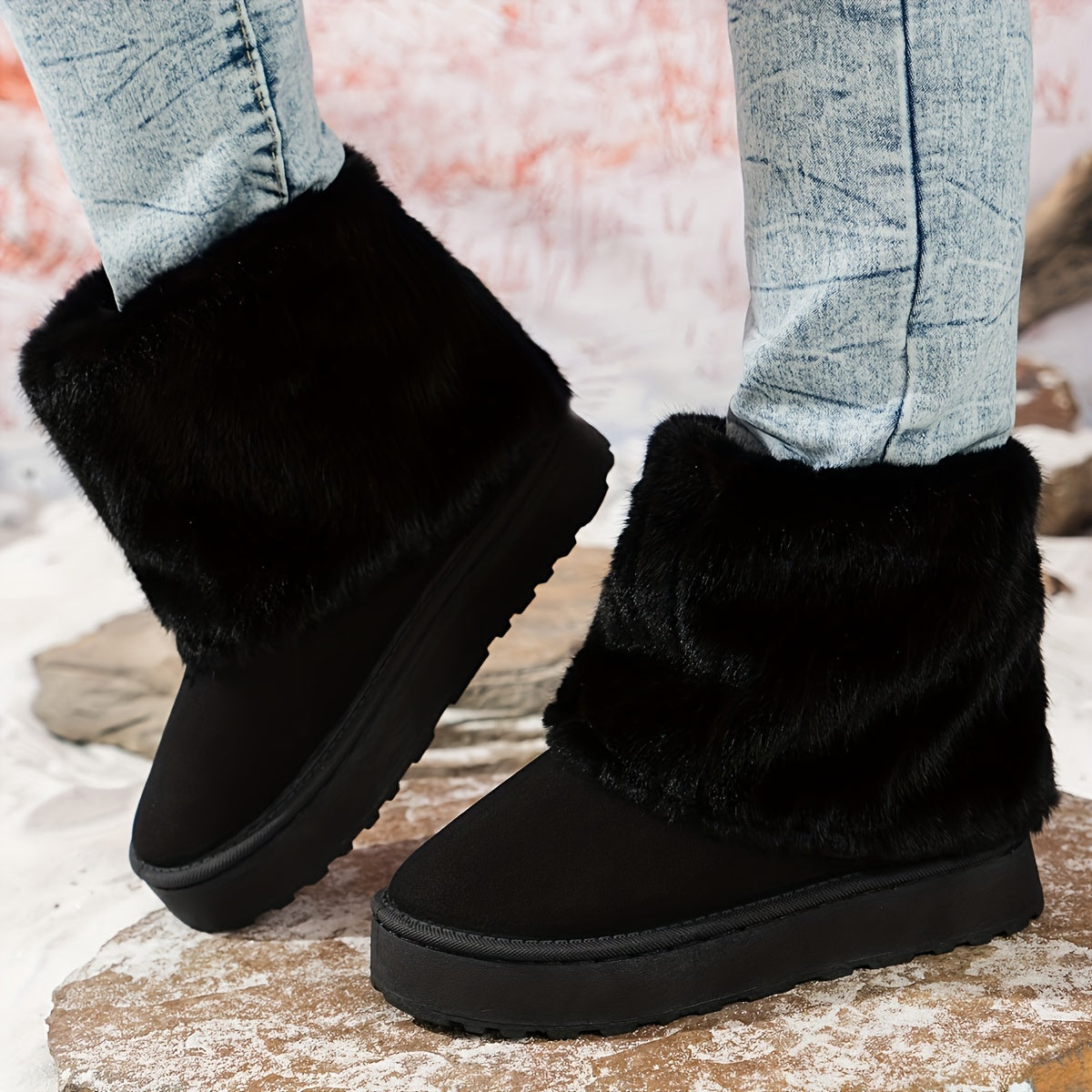 Lydia-Regina | Women's Cozy Platform Ankle Boots