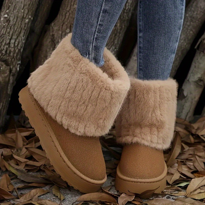 Lydia-Regina | Women's Cozy Platform Ankle Boots