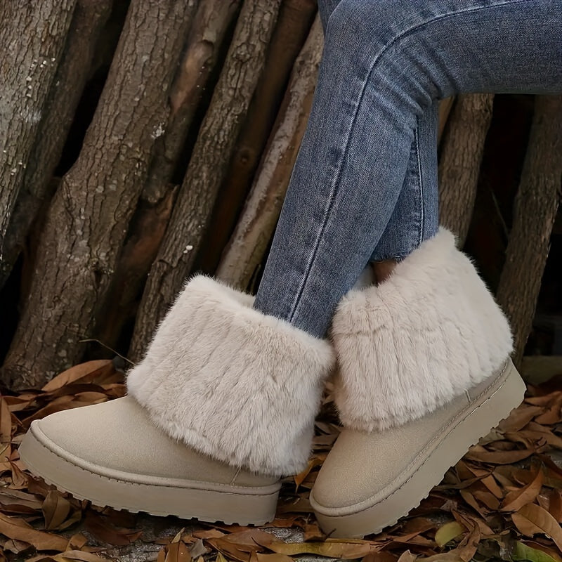 Lydia-Regina | Women's Cozy Platform Ankle Boots