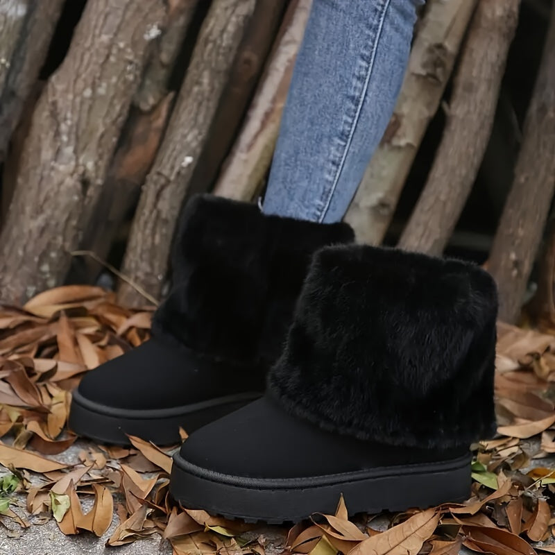 Lydia-Regina | Women's Cozy Platform Ankle Boots
