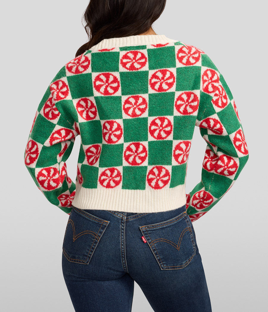 Matilda-Camilla | Women's Cropped Checkered Cardigan