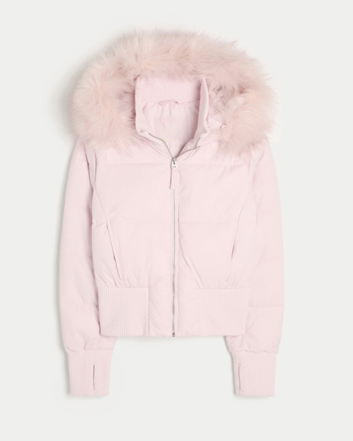 Vera | Women's Cropped Quilted Hooded Jacket with Faux Fur Trim