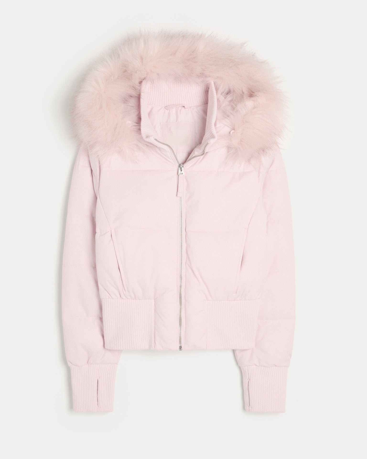 Vera | Women's Cropped Quilted Hooded Jacket with Faux Fur Trim